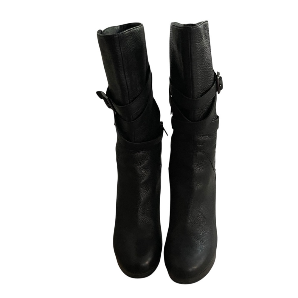 UGG Jardin Black Heeled Boots Timeless Elegance Size 10 - Picture 4 of 10